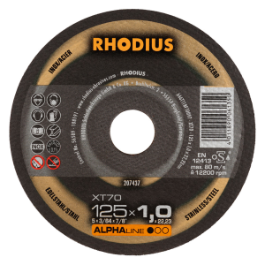 Rhodius Trennscheibe extradünn XT70, 115 x 1,0 x 22,23, gerade, 100 Stück